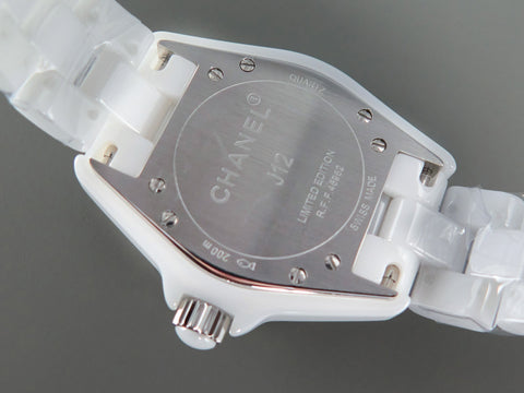 J12 33mm Quartz White Ceramic Diamond Numerals Pink Mop Dial