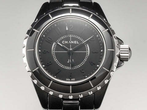 J12 Quartz Black Ceramic Black Numerals Black Dial