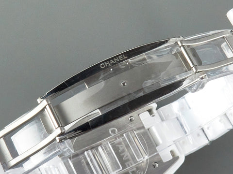 J12 Date Automatic White Ceramic Black Numerals White Dial