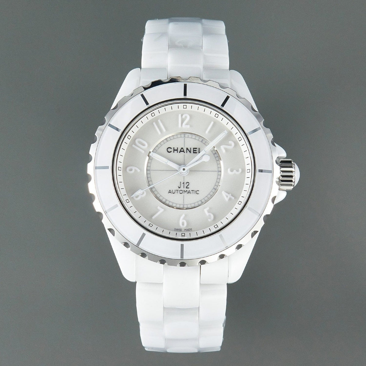 J12 Automatic White Ceramic White Numerals White Dial