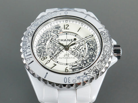 J12 38mm Automatic 20Th Anniversary White Ceramic