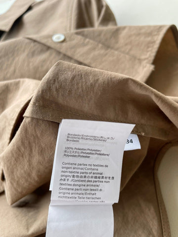 Loewe Hollow Embroidered Shirt Brown Polyester Fiber