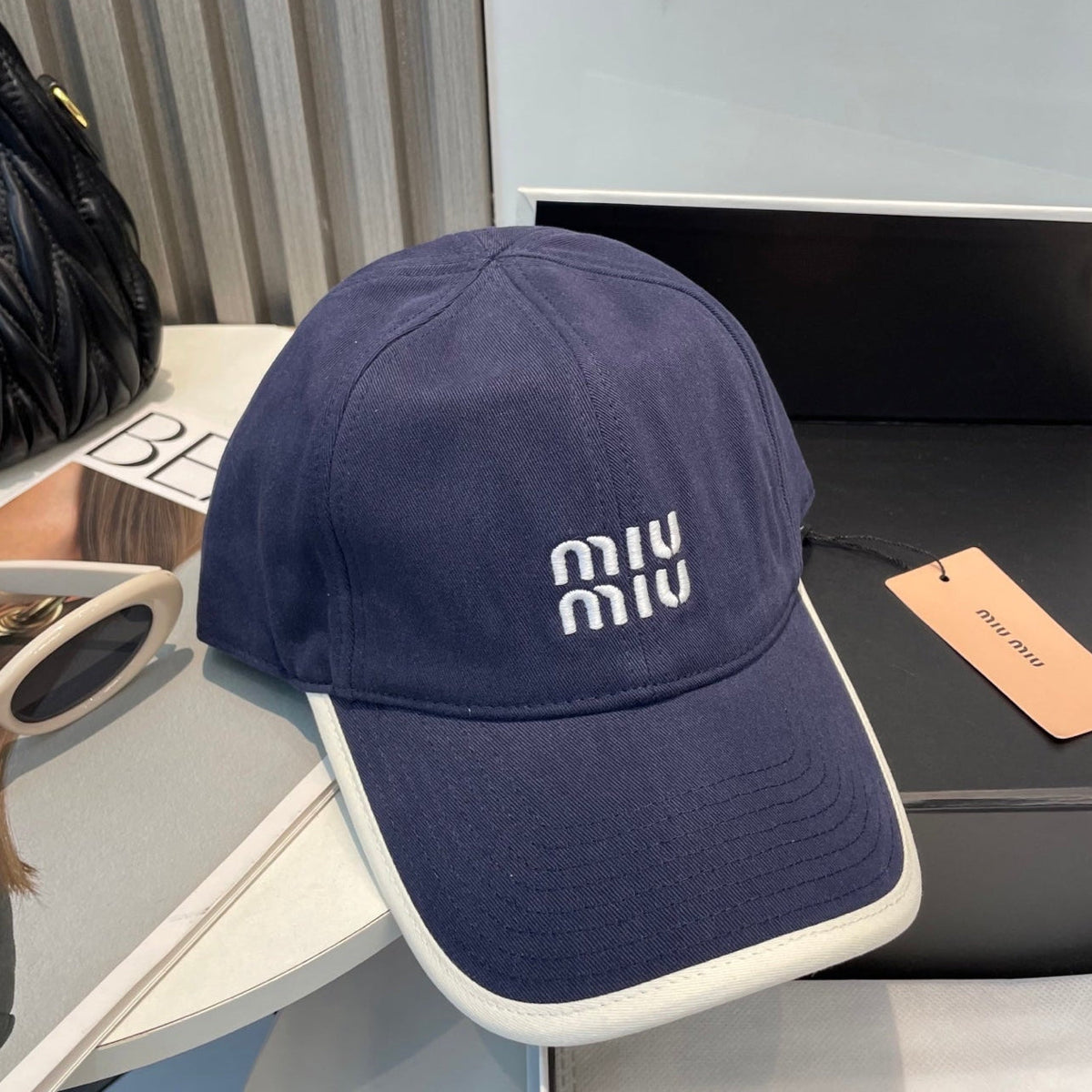 MM BASEBALL CAP IN NAVY BLUE FABRIC STYLE 7