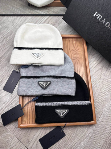 BEANIE HAT IN WHITE WOOL 349649