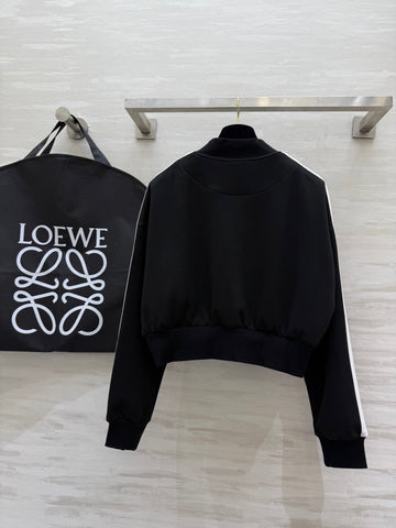 Loewe 25 Logo Jersey Track Jacket Black Cotton