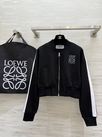 Loewe 25 Logo Jersey Track Jacket Black Cotton