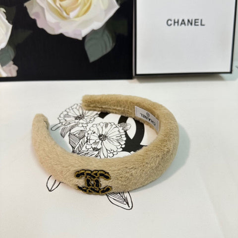 BISCOTTI YELLOW SHEARLING HEADBAND 151382