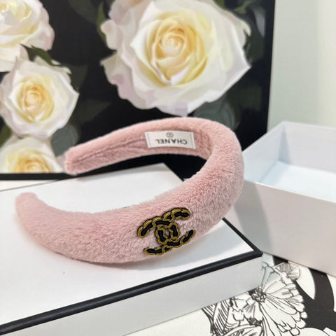 FLAMINGO PINK SHEARLING HEADBAND 151383