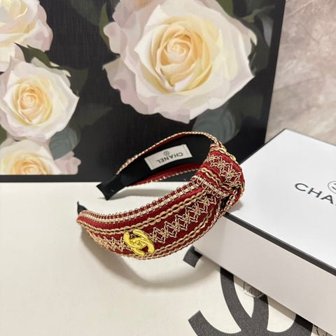 RUBY RED MIX LIGHT YELLOW FABRIC HEADBAND 168586