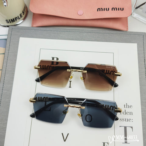 LOGO SQUARE SUNGLASSES 68033 IN METAL