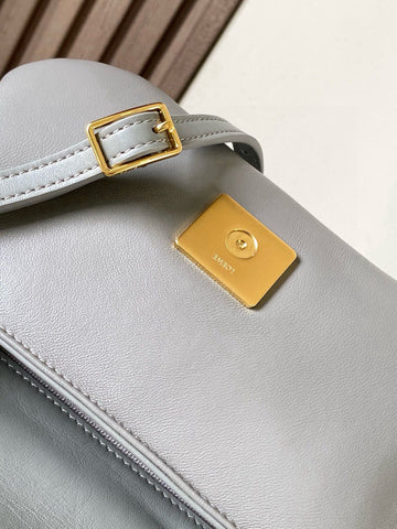 LOEWE 25S PUFFER GOYA BAG 20 IN LIGHT GRAY NAPPA LAMBSKIN