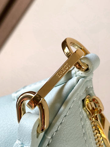 LOEWE 25S PUZZLE FOLD BAG 23 IN PALE BLUE CALFSKIN