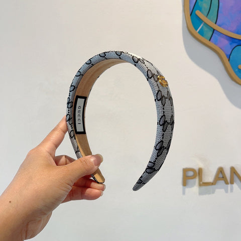 HEADBAND IN LIGHT GRAY MONOGRAM CANVAS 406053