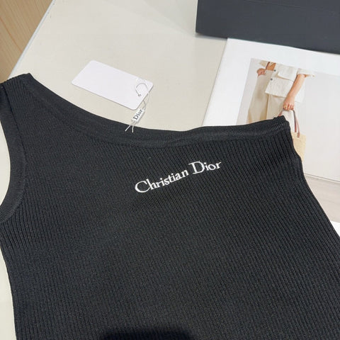 ONE SHOULDER TOP 633201 IN BLACK COTTON