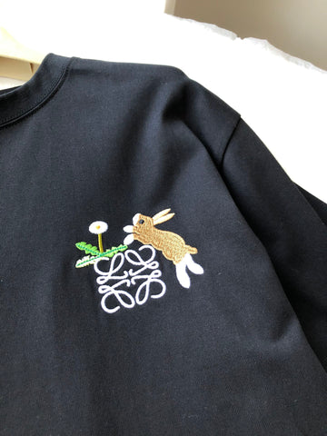Loewe Rabbit T-shirt Black Cotton