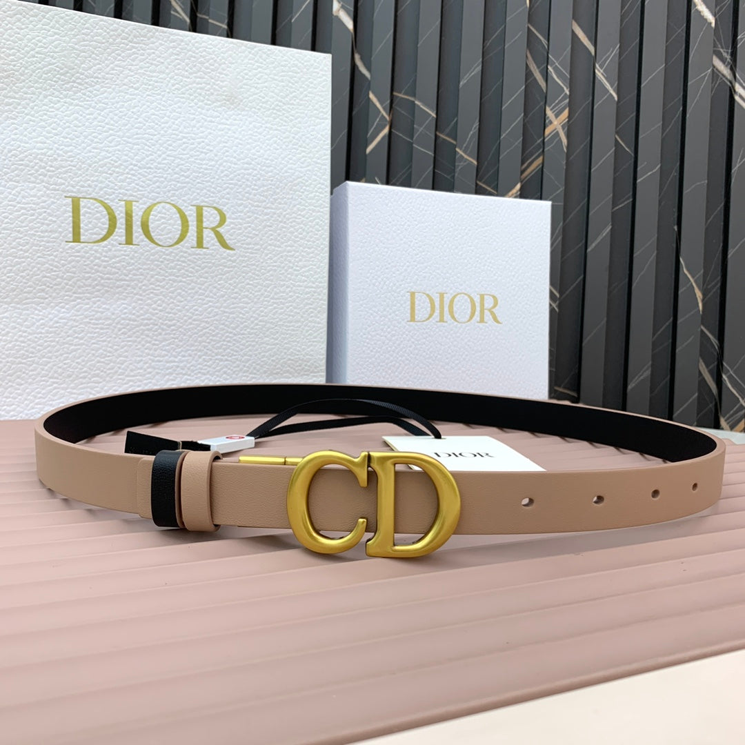 DIOR 25S BELT 20 MM IN TAN BEIGE CALFSKIN 568722