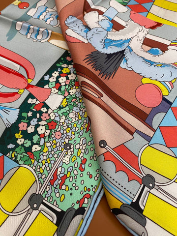 HERMES 25S SCARF 90 IN SILK 718487