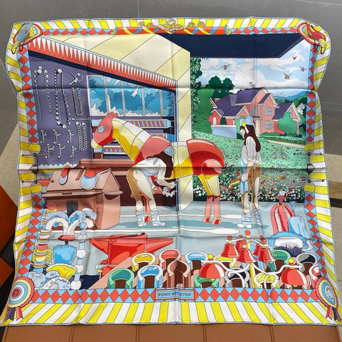 HERMES 25S SCARF 90 IN SILK 718487