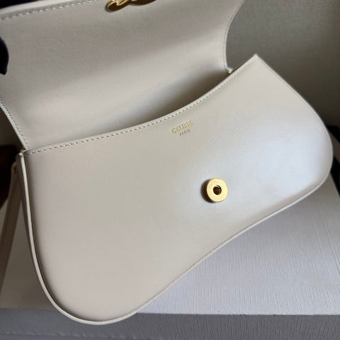 TEEN LOLA 20 IN WHITE CALFSKIN GOLD HARDWARE