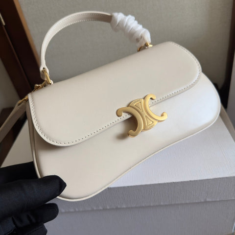 TEEN LOLA 20 IN WHITE CALFSKIN GOLD HARDWARE