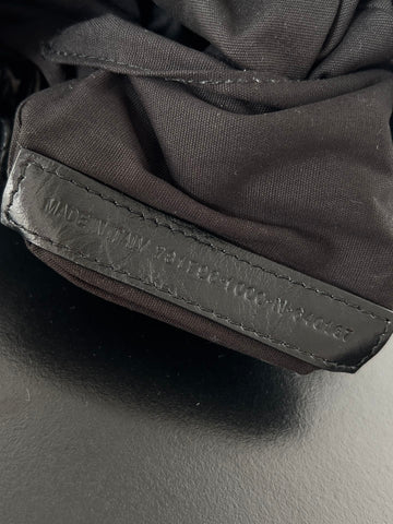 CRUSH TOTE BAG 20 IN BLACK QUILTED CALFSKIN SILVER HARDWARE