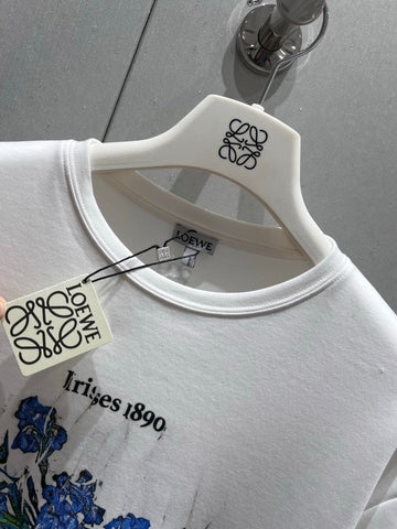 Loewe 25 Short Sleeved T-shirt White Blue Cotton 215597