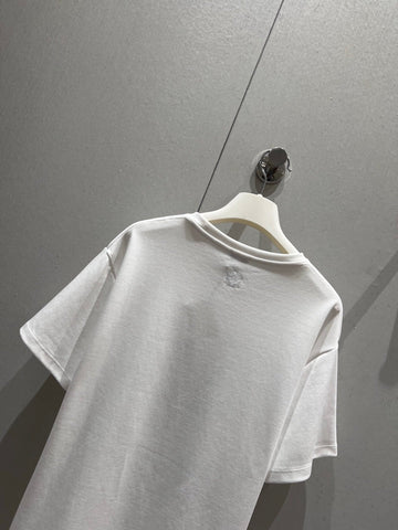 Loewe 25 Short Sleeved T-shirt White Blue Cotton 215597