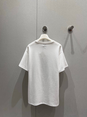 Loewe 25 Short Sleeved T-shirt White Blue Cotton 215597