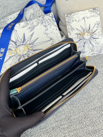 MONTAIGNE VOYAGEUR LONG WALLET 20 IN BLACK MONOGRAM OBLIQUE JACQUARD