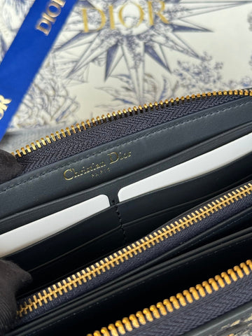 MONTAIGNE VOYAGEUR LONG WALLET 20 IN BLACK MONOGRAM OBLIQUE JACQUARD