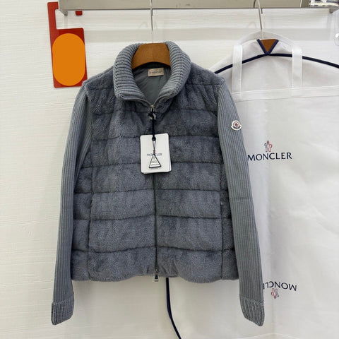 MONCLER 25S WOOL CARDIGAN IN GRAY 069