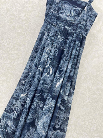 DIOR SPAGHETTI STRAP DRESS IN BLACK