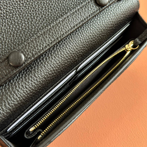 GUCCI 25S DIONYSUS WALLET ON CHAIN 20 IN BLACK CALFSKIN