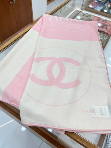 CHANEL 25S SCARF 135 IN CASHMERE SILK 737234