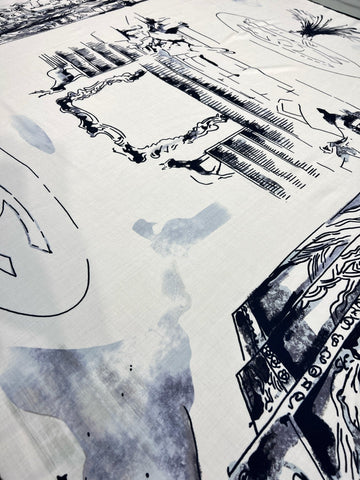 CHANEL 25S SCARF 135 IN CASHMERE SILK 737230