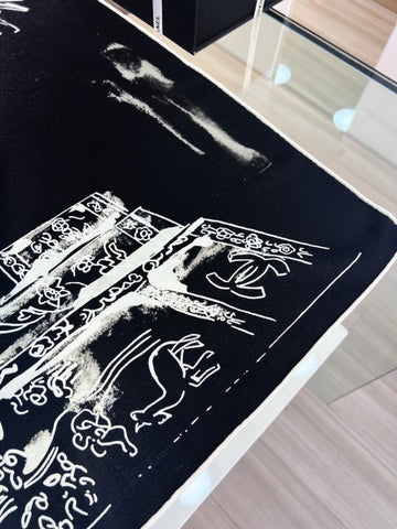 CHANEL 25S SCARF 135 IN CASHMERE SILK 737229