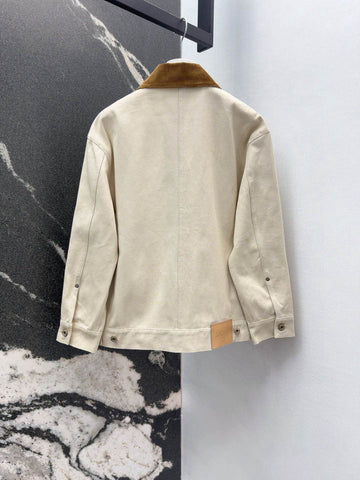 Loewe 25 Jacket Beige Cotton