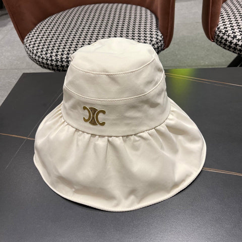 CELINE 25S BUCKET HAT 734983 IN WHITE