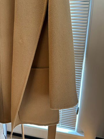 Loewe Coat Khaki Brown Cashmere