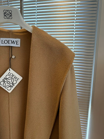 Loewe Coat Khaki Brown Cashmere