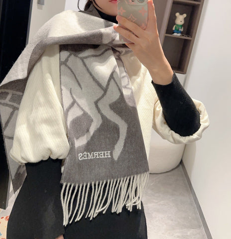 CASAQUE PORTE-CLEFS MUFFLER 180 CM SPANISH GRAY CASHMERE