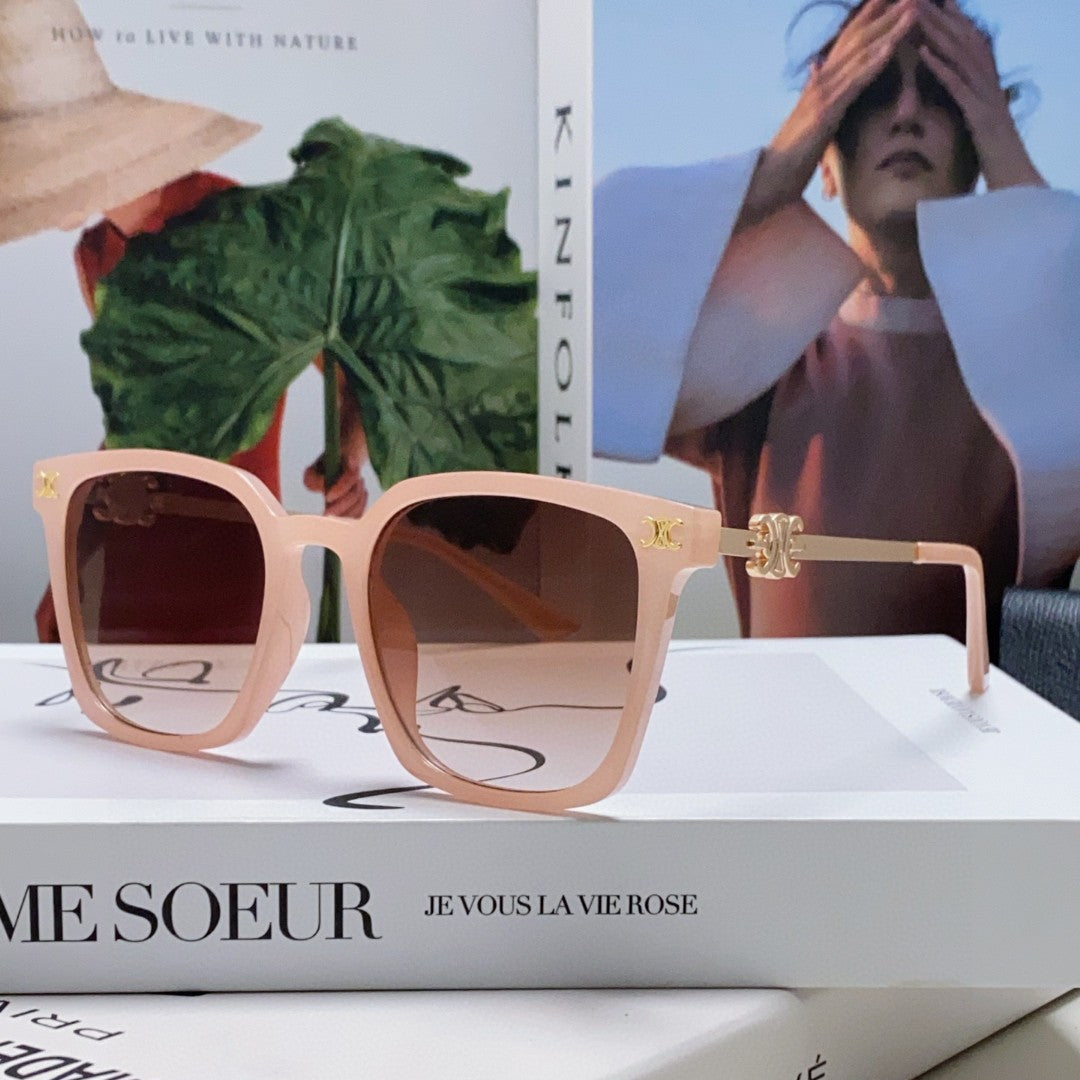 TRIOMPHE SUNGLASS 497815 IN PINK CLEAR METAL