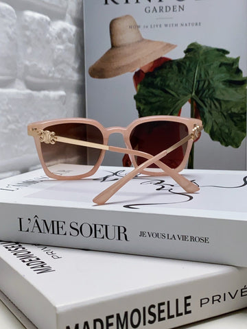TRIOMPHE SUNGLASS 497815 IN PINK CLEAR METAL