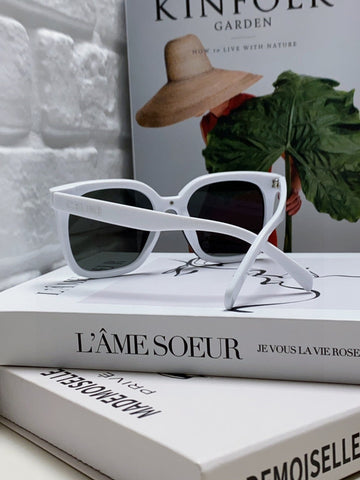 TRIOMPHE SUNGLASSES 552775 IN WHITE ACETATE TEXT LOGO