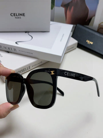 TRIOMPHE SUNGLASSES 552776 IN BLACK ACETATE TEXT LOGO
