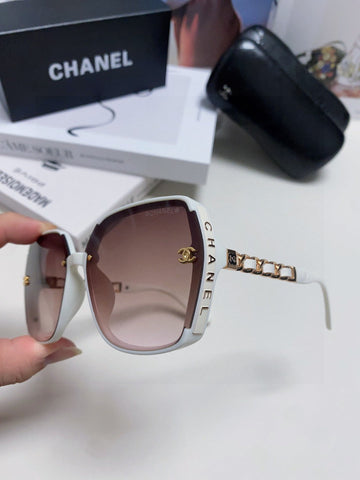 SQUARE SUNGLASSES 632874 IN WHITE ACETATE