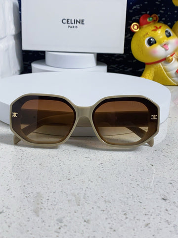 TRIOMPHE SQUARE SUNGLASS 566741 IN IVORY ACETATE