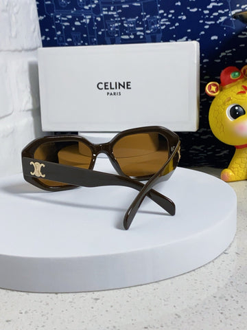 TRIOMPHE SQUARE SUNGLASS 566742 IN CAMEL ACETATE