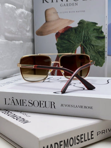 SQUARE FRAME SUNGLASSES 570213 IN METAL