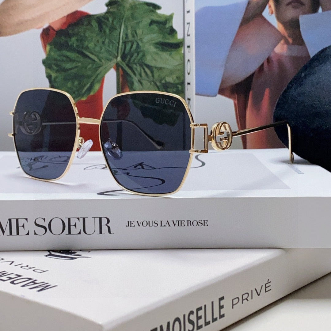 SQUARE FRAME SUNGLASSES 570217 IN METAL